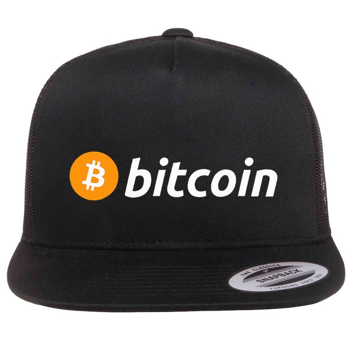 Cryptocurrency Blockchain Bitcoin Logo Crypto Bitcoin Orange Flatbill Hat