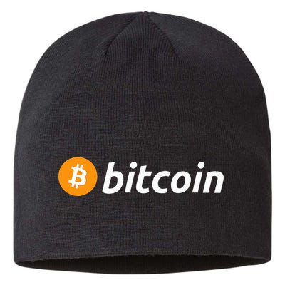 Cryptocurrency Blockchain Bitcoin Logo Crypto Bitcoin Orange Sustainable Beanie