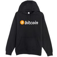 Cryptocurrency Blockchain Bitcoin Logo Crypto Bitcoin Orange Premium Pullover Hoodie