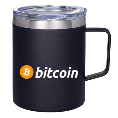 Cryptocurrency Blockchain Bitcoin Logo Crypto Bitcoin Orange 12oz Stainless Steel Coffee Mug