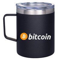 Cryptocurrency Blockchain Bitcoin Logo Crypto Bitcoin Orange 12oz Stainless Steel Coffee Mug