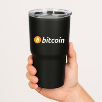 Cryptocurrency Blockchain Bitcoin Logo Crypto Bitcoin Orange Tumbler