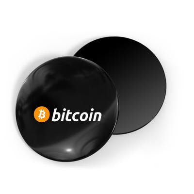 Cryptocurrency Blockchain Bitcoin Logo Crypto Bitcoin Orange Magnet