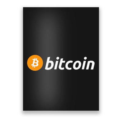 Cryptocurrency Blockchain Bitcoin Logo Crypto Bitcoin Orange Poster