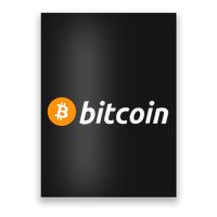 Cryptocurrency Blockchain Bitcoin Logo Crypto Bitcoin Orange Poster