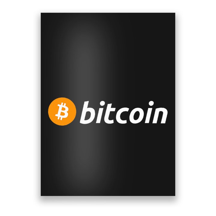 Cryptocurrency Blockchain Bitcoin Logo Crypto Bitcoin Orange Poster