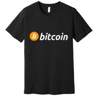 Cryptocurrency Blockchain Bitcoin Logo Crypto Bitcoin Orange Premium T-Shirt