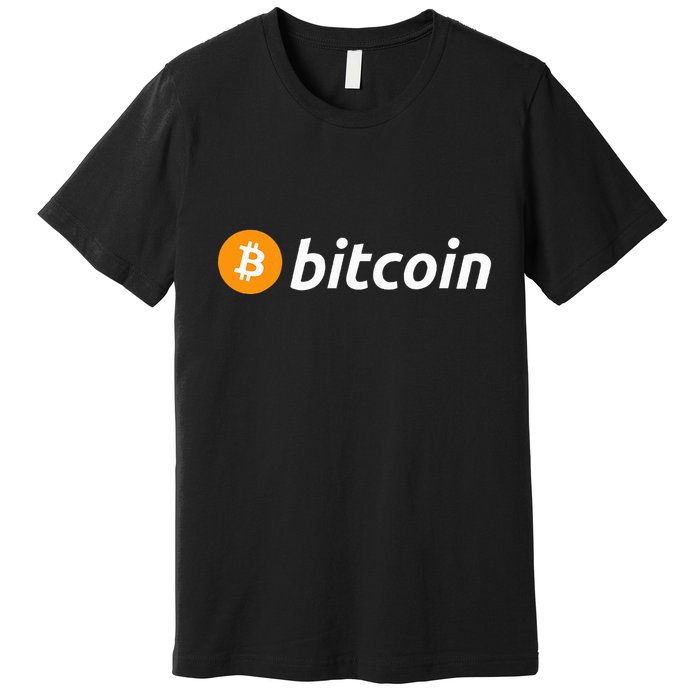 Cryptocurrency Blockchain Bitcoin Logo Crypto Bitcoin Orange Premium T-Shirt