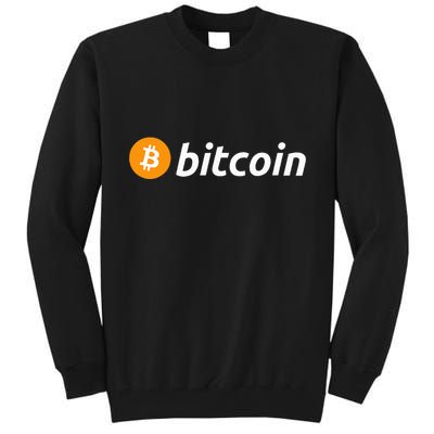 Cryptocurrency Blockchain Bitcoin Logo Crypto Bitcoin Orange Tall Sweatshirt