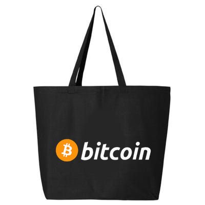 Cryptocurrency Blockchain Bitcoin Logo Crypto Bitcoin Orange 25L Jumbo Tote