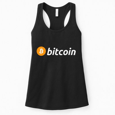 Cryptocurrency Blockchain Bitcoin Logo Crypto Bitcoin Orange Womens Tank Top