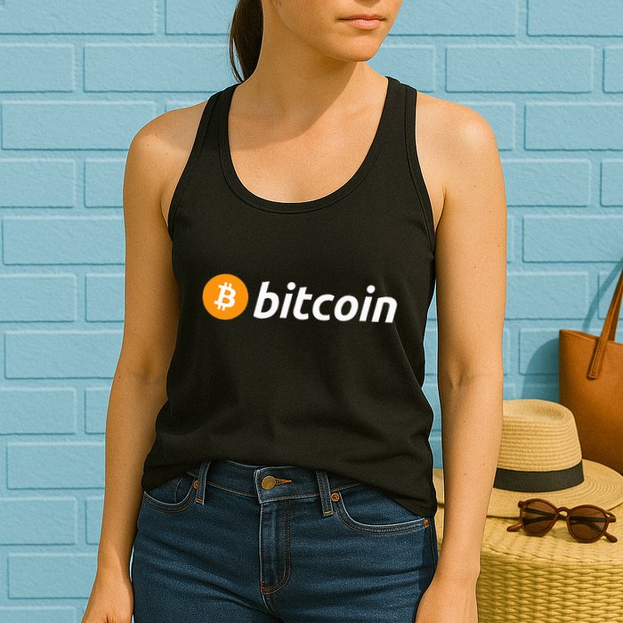 Cryptocurrency Blockchain Bitcoin Logo Crypto Bitcoin Orange Womens Tank Top