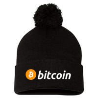 Cryptocurrency Blockchain Bitcoin Logo Crypto Bitcoin Orange Pom Pom 12in Knit Beanie