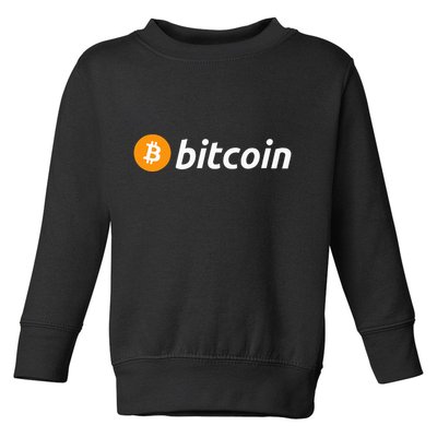 Cryptocurrency Blockchain Bitcoin Logo Crypto Bitcoin Orange Toddler Sweatshirt