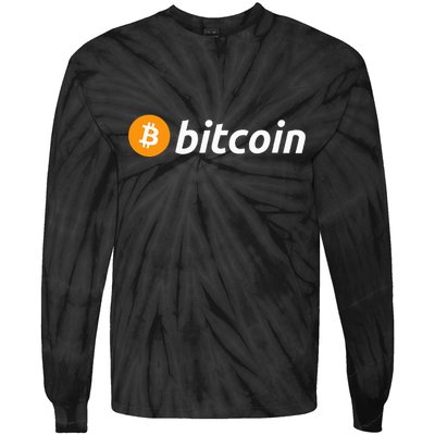 Cryptocurrency Blockchain Bitcoin Logo Crypto Bitcoin Orange Tie-Dye Long Sleeve Shirt