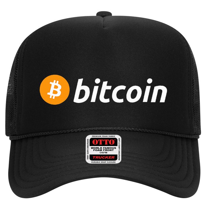 Cryptocurrency Blockchain Bitcoin Logo Crypto Bitcoin Orange Trucker Hat