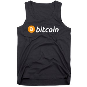 Cryptocurrency Blockchain Bitcoin Logo Crypto Bitcoin Orange Tank Top