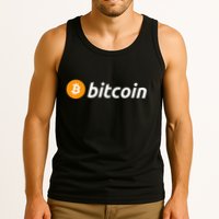 Cryptocurrency Blockchain Bitcoin Logo Crypto Bitcoin Orange Tank Top