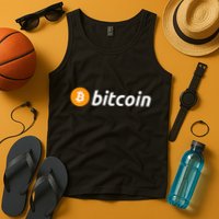 Cryptocurrency Blockchain Bitcoin Logo Crypto Bitcoin Orange Tank Top