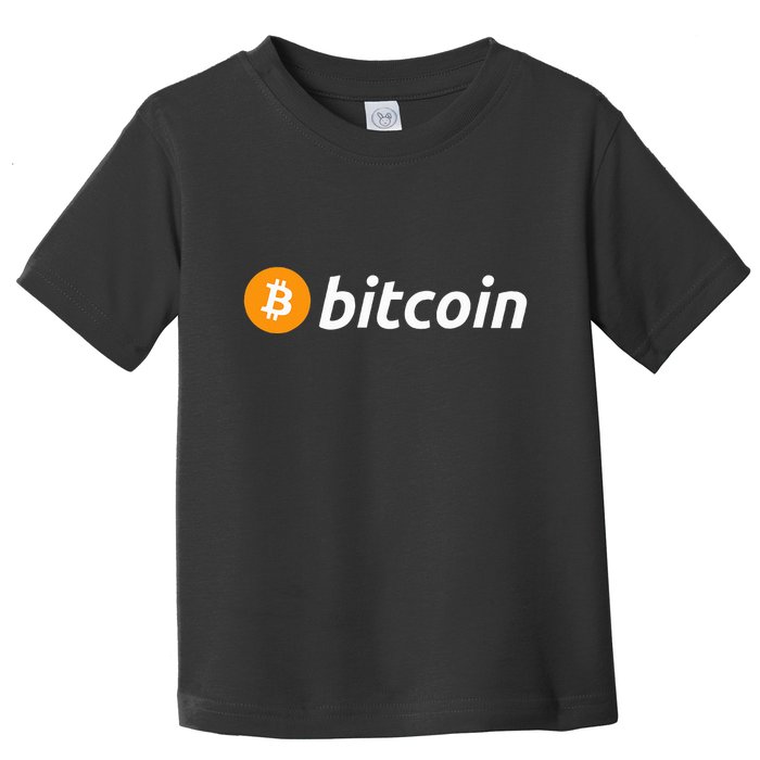 Cryptocurrency Blockchain Bitcoin Logo Crypto Bitcoin Orange Toddler T-Shirt