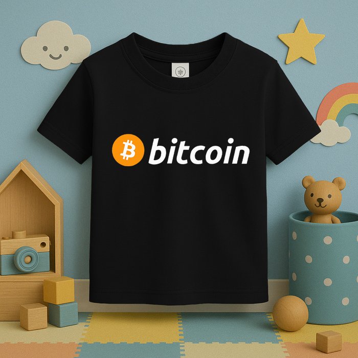 Cryptocurrency Blockchain Bitcoin Logo Crypto Bitcoin Orange Toddler T-Shirt