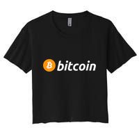Cryptocurrency Blockchain Bitcoin Logo Crypto Bitcoin Orange Crop Top