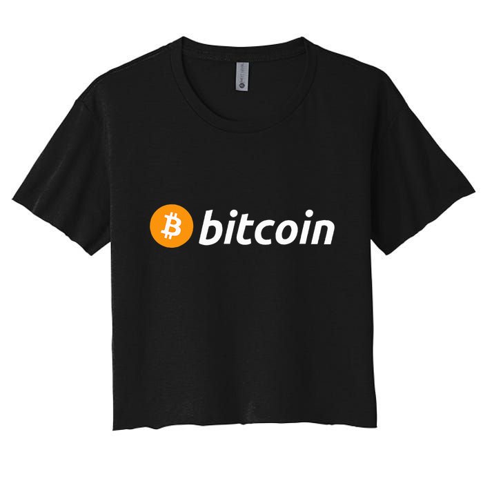 Cryptocurrency Blockchain Bitcoin Logo Crypto Bitcoin Orange Crop Top