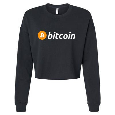 Cryptocurrency Blockchain Bitcoin Logo Crypto Bitcoin Orange Cropped Pullover Crew
