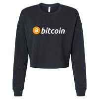 Cryptocurrency Blockchain Bitcoin Logo Crypto Bitcoin Orange Cropped Pullover Crew