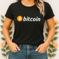 Cryptocurrency Blockchain Bitcoin Logo Crypto Bitcoin Orange Womens T-Shirt