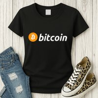 Cryptocurrency Blockchain Bitcoin Logo Crypto Bitcoin Orange Womens T-Shirt