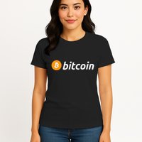 Cryptocurrency Blockchain Bitcoin Logo Crypto Bitcoin Orange Womens T-Shirt