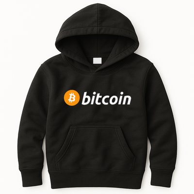 Cryptocurrency Blockchain Bitcoin Logo Crypto Bitcoin Orange Kids Hoodie