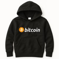 Cryptocurrency Blockchain Bitcoin Logo Crypto Bitcoin Orange Kids Hoodie
