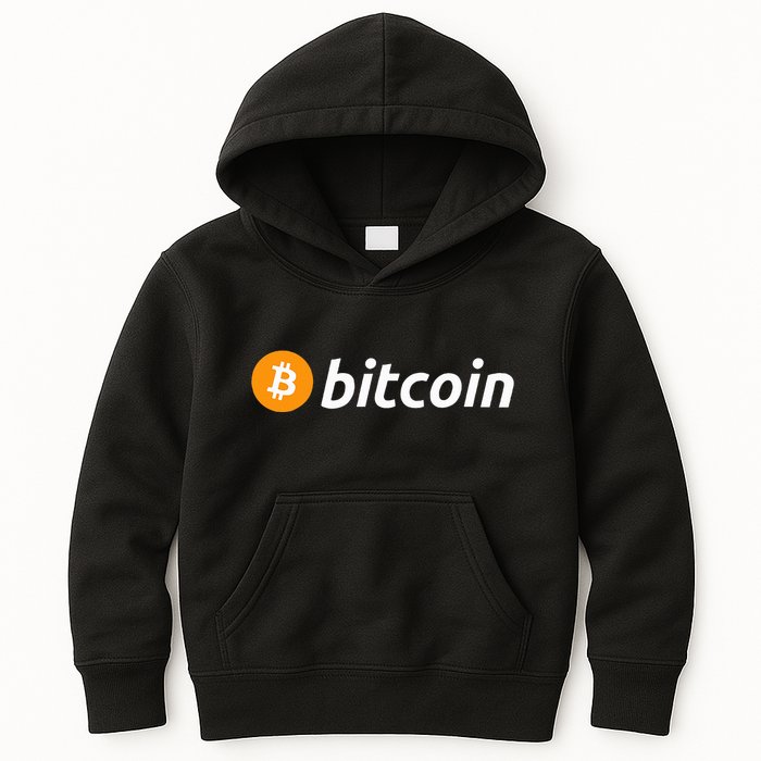 Cryptocurrency Blockchain Bitcoin Logo Crypto Bitcoin Orange Kids Hoodie