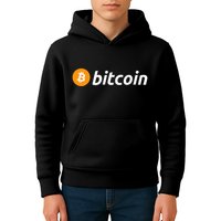 Cryptocurrency Blockchain Bitcoin Logo Crypto Bitcoin Orange Kids Hoodie