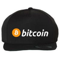 Cryptocurrency Blockchain Bitcoin Logo Crypto Bitcoin Orange Wool Snapback Cap