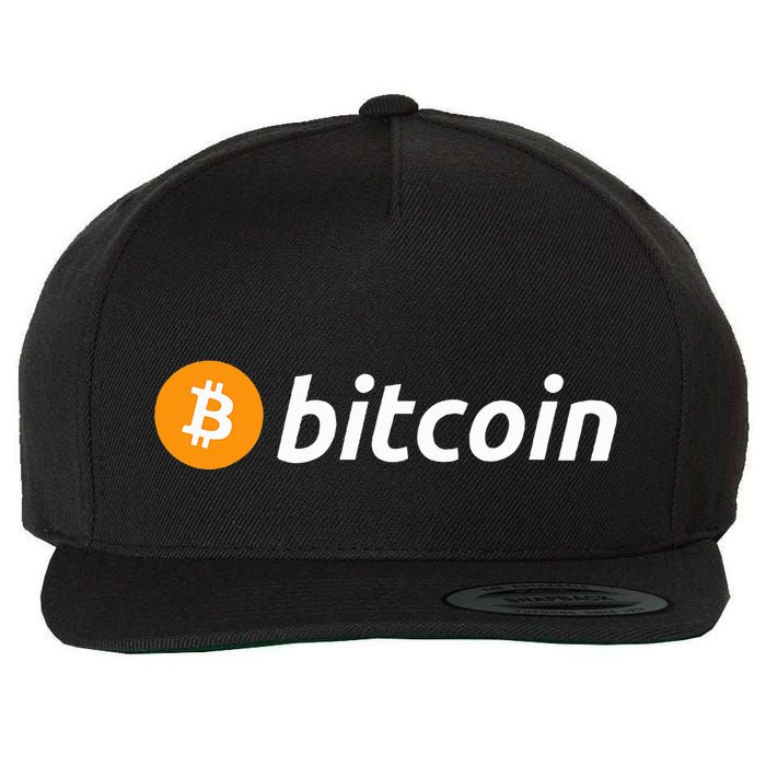 Cryptocurrency Blockchain Bitcoin Logo Crypto Bitcoin Orange Wool Snapback Cap