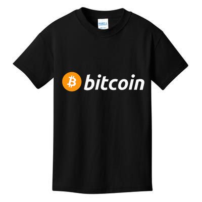 Cryptocurrency Blockchain Bitcoin Logo Crypto Bitcoin Orange Kids T-Shirt