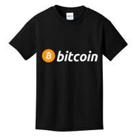 Cryptocurrency Blockchain Bitcoin Logo Crypto Bitcoin Orange Kids T-Shirt