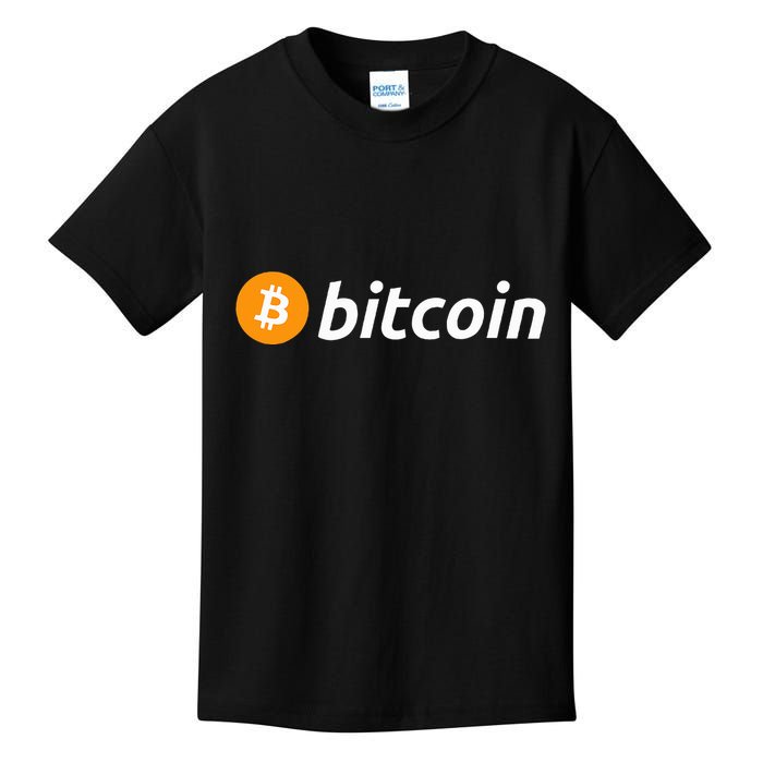 Cryptocurrency Blockchain Bitcoin Logo Crypto Bitcoin Orange Kids T-Shirt