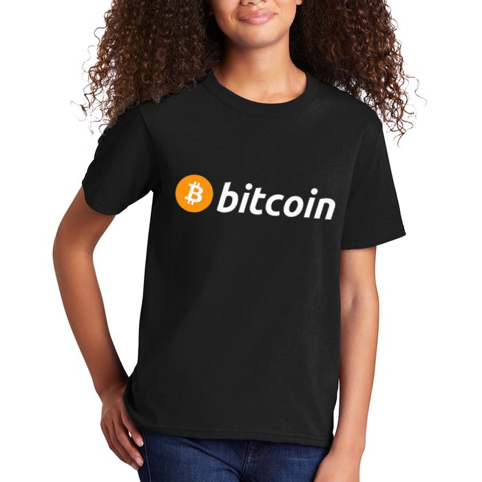 Cryptocurrency Blockchain Bitcoin Logo Crypto Bitcoin Orange Kids T-Shirt