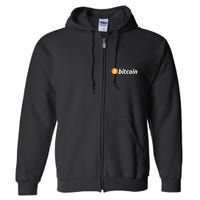 Cryptocurrency Blockchain Bitcoin Logo Crypto Bitcoin Orange Full Zip Hoodie