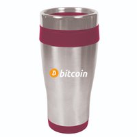 Cryptocurrency Blockchain Bitcoin Logo Crypto Bitcoin Orange 16oz Travel Tumbler