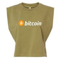 Cryptocurrency Blockchain Bitcoin Logo Crypto Bitcoin Orange Garment-Dyed Women's Muscle Tee