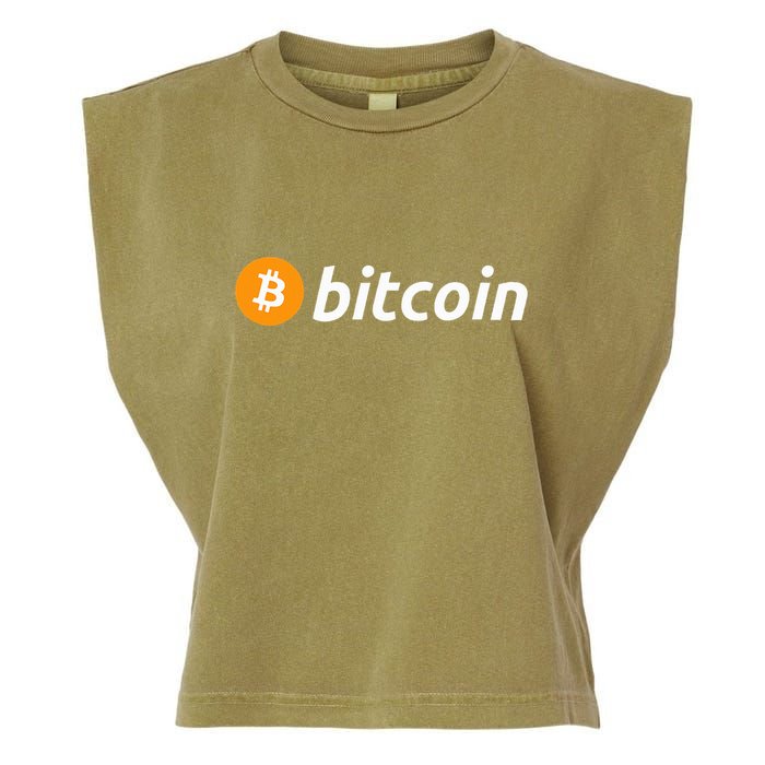 Cryptocurrency Blockchain Bitcoin Logo Crypto Bitcoin Orange Garment-Dyed Women's Muscle Tee