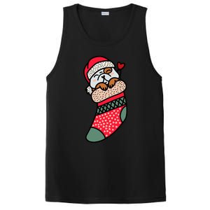 Cute Baby Bulldog In Christmas Sock Xmas Pajama Gift PosiCharge Competitor Tank