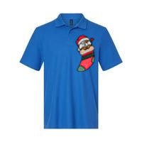 Cute Baby Bulldog In Christmas Sock Xmas Pajama Gift Softstyle Adult Sport Polo