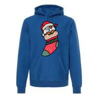 Cute Baby Bulldog In Christmas Sock Xmas Pajama Gift Premium Hoodie