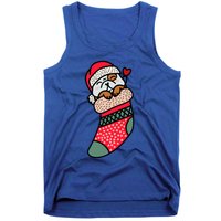 Cute Baby Bulldog In Christmas Sock Xmas Pajama Gift Tank Top